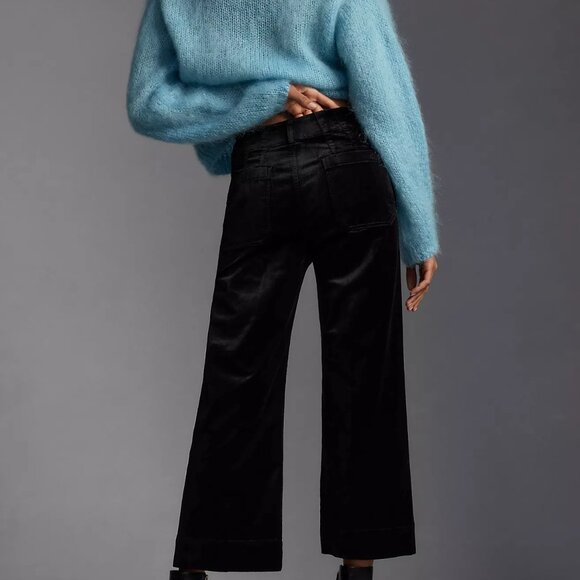 Colette Velvet Crop Wide-Leg Pants by Maeve Size 27P - Picture 3 of 14